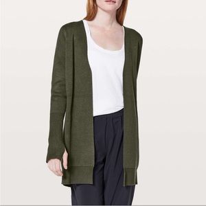 Lululemon cashmere blend city street cardigan sweater LIKE NEW